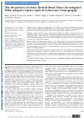 Cover page: The Properties of Outer Retinal Band Three Investigated With Adaptive-Optics Optical Coherence Tomography