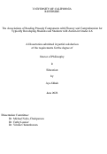 Cover page: The Associations of Reading Prosody Components with Fluency and Comprehension for Typically Developing Students and Students with Autism in Grades 4-6