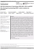 Cover page: SNP‐HLA Reference Consortium (SHLARC): HLA and SNP data sharing for promoting MHC‐centric analyses in genomics