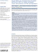 Cover page: 25-year follow-up of treated and not-treated adolescents after the Spitak earthquake: course and predictors of PTSD and depression