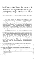 Cover page: The Unstoppable Force, the Immovable Object: Challenges for Structuring a Cosmopolitan Legal Education in Brazil