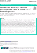 Cover page: Chromosomal instability in untreated primary prostate cancer as an indicator of metastatic potential