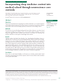 Cover page: Incorporating sleep medicine content into medical school through neuroscience core curricula