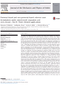 Cover page: Potential-based and non-potential-based cohesive zone formulations under mixed-mode separation and over-closure. Part I: Theoretical analysis