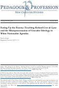 Cover page: Eating Up the Enemy: Teaching Richard Coer de Lyon and the Misrepresentation of Crusader Ideology in White Nationalist Agendas