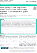 Cover page: Scion genotypes exert long distance control over rootstock transcriptome responses to low phosphate in grafted grapevine.