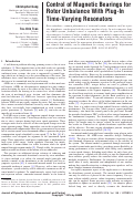 Cover page: Control of Magnetic Bearings for Rotor Unbalance With Plug-In Time-Varying Resonators