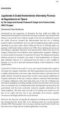 Cover page: Legalizando la Ciudad:Asentamientos Informalesy Procesos de Regularizacion en Tijuana by Tito Alegria and Gerardo Ordonez El Colegio de la Frontera Norte