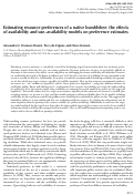 Cover page: Estimating resource preferences of a native bumblebee: the effects of availability and use–availability models on preference estimates