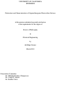 Cover page: Fabrication and Characterization of Organic/Inorganic Photovoltaic Devices