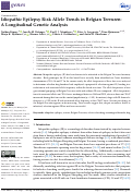 Cover page: Idiopathic Epilepsy Risk Allele Trends in Belgian Tervuren: A Longitudinal Genetic Analysis.