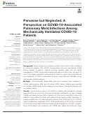 Cover page: Pervasive but Neglected: A Perspective on COVID-19-Associated Pulmonary Mold Infections Among Mechanically Ventilated COVID-19 Patients