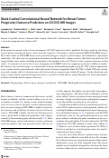 Cover page: Mask-Guided Convolutional Neural Network for Breast Tumor Prognostic Outcome Prediction on 3D DCE-MR Images