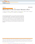 Cover page: Observation of the non-linear Meissner effect