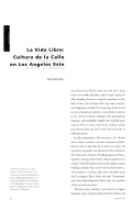 Cover page: Los Angeles -- La Vida Libre:  Cultura de la Calle en Los Angeles Este (The Free Life:  The Street Culture of East Los Angeles)