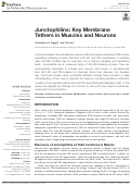 Cover page: Junctophilins: Key Membrane Tethers in Muscles and Neurons