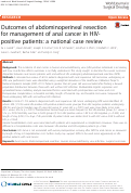 Cover page: Outcomes of abdominoperineal resection for management of anal cancer in HIV-positive patients: a national case review.