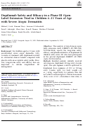 Cover page: Dupilumab Safety and Efficacy in a Phase III Open-Label Extension Trial in Children 6-11 Years of Age with Severe Atopic Dermatitis.