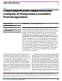 Cover page: COBRA improves the completeness and contiguity of viral genomes assembled from metagenomes