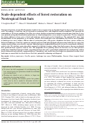 Cover page: Scale‐dependent effects of forest restoration on Neotropical fruit bats