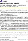 Cover page: Applications of Deep Learning: Automated Assessment of Vascular Tortuosity in Mouse Models of Oxygen-Induced Retinopathy.