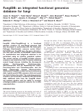 Cover page: FungiDB: an integrated functional genomics database for fungi