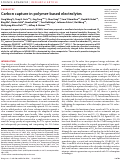 Cover page: Carbon capture in polymer-based electrolytes