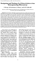 Cover page: Designing and Testing of a Citrus tristeza virus Resequencing
Microarray