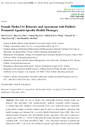 Cover page: Female Media Use Behavior and Agreement with Publicly Promoted Agenda-Specific Health Messages