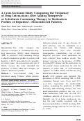 Cover page: A Cross-Sectional Study Comparing the Frequency of Drug Interactions After Adding Simeprevir- or Sofosbuvir-Containing Therapy to Medication Profiles of Hepatitis C Monoinfected Patients