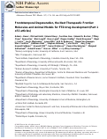 Cover page: Frontotemporal degeneration, the next therapeutic frontier: Molecules and animal models for frontotemporal degeneration drug development