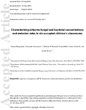 Cover page: Characterizing airborne fungal and bacterial concentrations and emission rates in six occupied children's classrooms