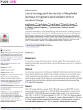 Cover page: Larval ecology and bionomics of Anopheles funestus in highland and lowland sites in western Kenya.