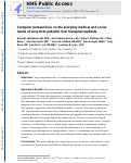 Cover page: Caregiver perspectives on the everyday medical and social needs of long‐term pediatric liver transplant patients