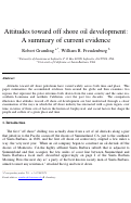 Cover page: Attitudes toward offshore oil development: A summary of current evidence