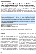 Cover page: A pair of dopamine neurons target the D1-like dopamine receptor DopR in the central complex to promote ethanol-stimulated locomotion in Drosophila.