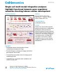 Cover page: Single-cell multi-modal integrative analyses highlight functional dynamic gene regulatory networks directing human cardiac development