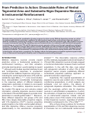 Cover page: From Prediction to Action: Dissociable Roles of Ventral Tegmental Area and Substantia Nigra Dopamine Neurons in Instrumental Reinforcement