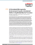 Cover page: A Simulated Microgravity Environment Causes a Sustained Defect in Epithelial Barrier Function