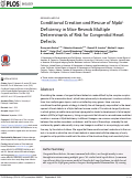 Cover page: Conditional Creation and Rescue of Nipbl-Deficiency in Mice Reveals Multiple Determinants of Risk for Congenital Heart Defects