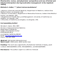 Cover page: Pharmacists, nurses, and physicians’ perspectives and use of formal and informal interpreters during medication management in the inpatient setting