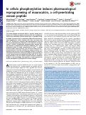 Cover page: In cellulo phosphorylation induces pharmacological reprogramming of maurocalcin, a cell-penetrating venom peptide