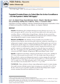 Cover page: Targeted Prostate Biopsy to Select Men for Active Surveillance: Do the Epstein Criteria Still Apply?