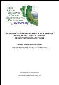 Cover page: Demonstration of the Climate Action Reserve Forestry protocols at the LaTour Demonstration State Forest