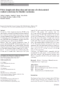 Cover page: Pelvic lymph node dissection and outcome of robot-assisted radical cystectomy for bladder carcinoma