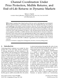 Cover page: Channel Coordination Under Price Protection, Midlife Returns, and End-of-Life Returns in Dynamic Markets