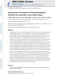 Cover page: Heterogeneous Presentations of Pharyngoesophageal Diverticula Occurring after Cervical Spine Surgery