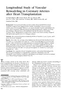 Cover page: Longitudinal study of vascular remodeling in coronary arteries after heart transplantation