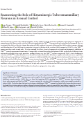 Cover page: Reassessing the Role of Histaminergic Tuberomammillary Neurons in Arousal Control.