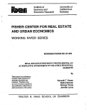 Cover page: Real Estate Investment Trusts (REITs): An Alternative Investment in Volatile Financial Markets